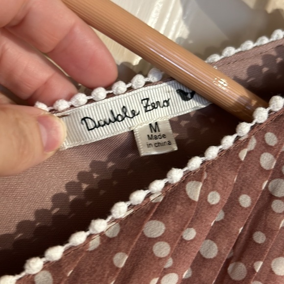 Double Zero Pleated Bodice Tank Dress Polka Dot - Picture 8 of 14